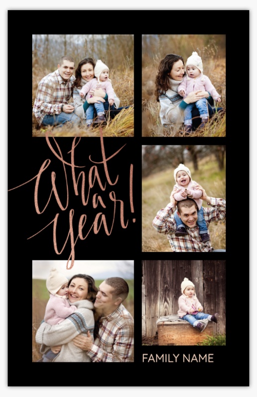 Design Preview for Modern & Simple Christmas Cards Templates, Flat 4.6" x 7.2" 