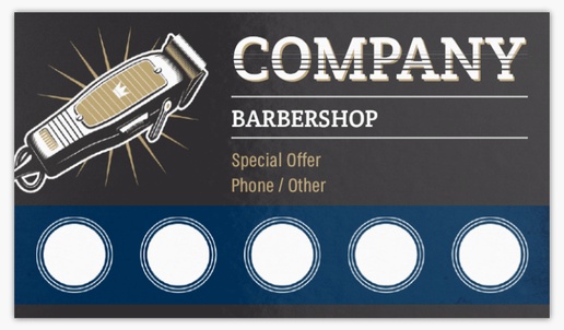 A barber backtobusiness21 black gray design for Loyalty Cards