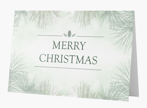 A business christmas card snowy branches white cream design for Christmas