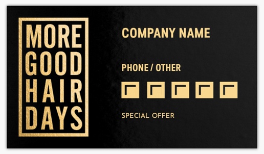 A loyalty card hair cream black design for Loyalty Cards