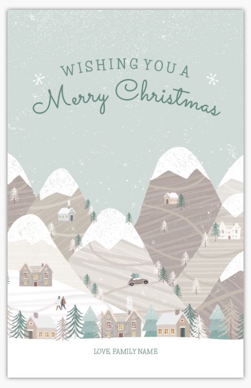 A winter scene wishing you a merry christmas gray design for Business