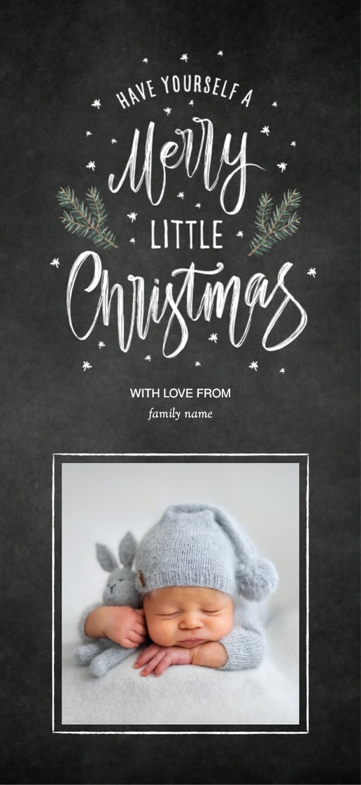 Design Preview for Design Gallery: Rustic Christmas Cards, Flat 4” x 8” 