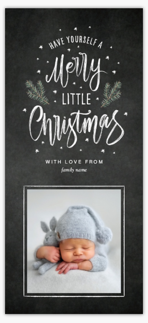 A vertical 1 image black gray design for Christmas with 1 uploads