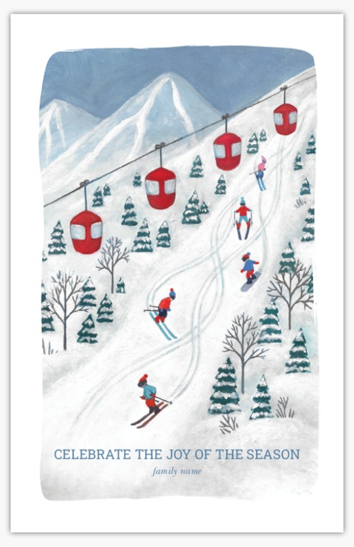 A skiing scene mountain white design for Events