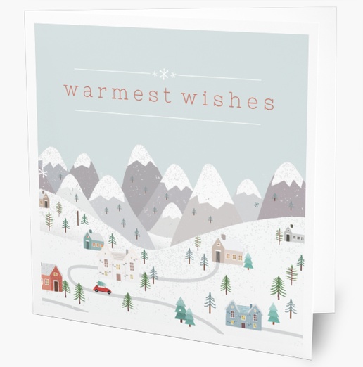 A snowy mountains winter scenery white design for Holiday