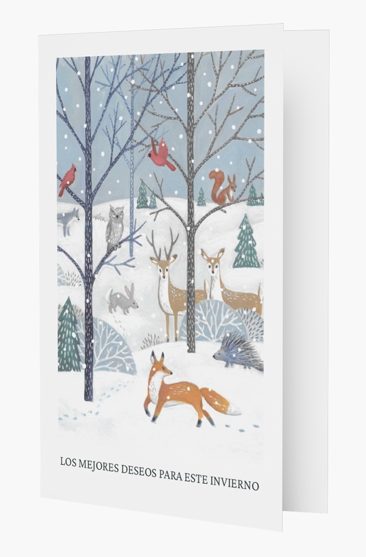 Un vertical animales de invierno diseño blanco violeta para Días festivos