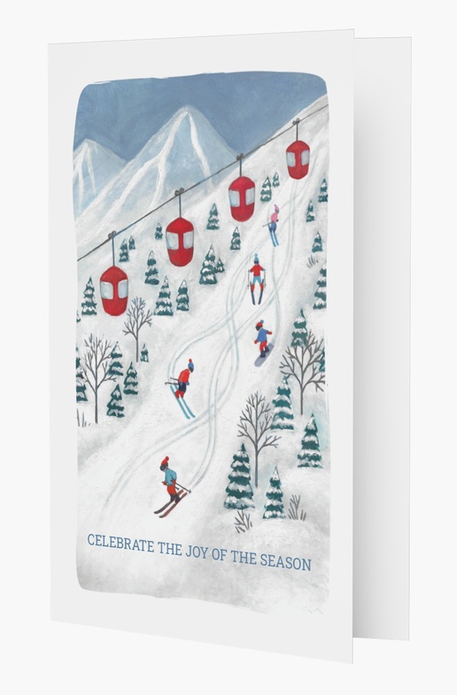 A winter chairlift white blue design for Events