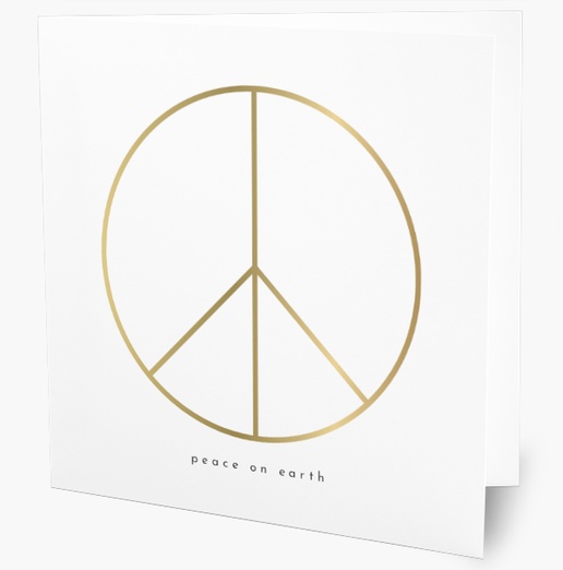A gold peace logo white yellow design for Events
