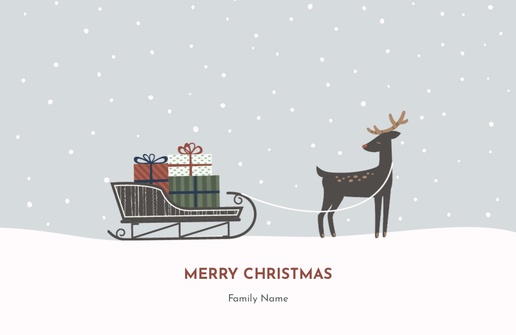 Design Preview for Design Gallery: Holiday Christmas Cards, Flat 4.6" x 7.2" 