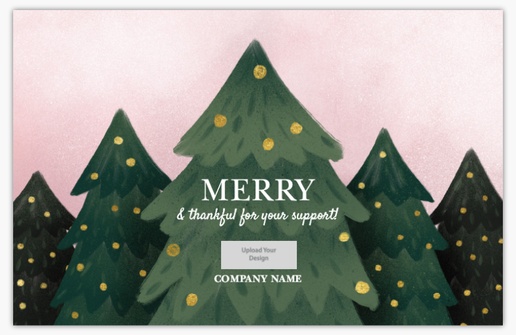 Design Preview for Design Gallery: Trees & Wreaths Christmas Cards, Flat 4.6" x 7.2" 