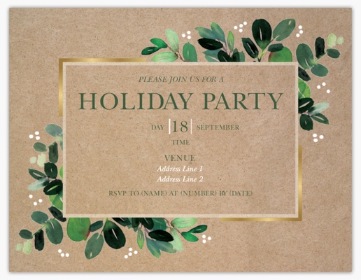 A greenery on kraft rustic brown design for Holiday