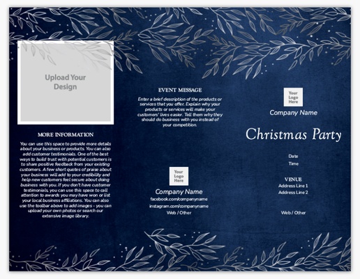 Design Preview for Elegant Custom Menus Templates, Tri-Fold Menu