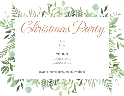 Design Preview for Design Gallery: Holiday Invitations & Announcements, 5.5" x 4" Flat