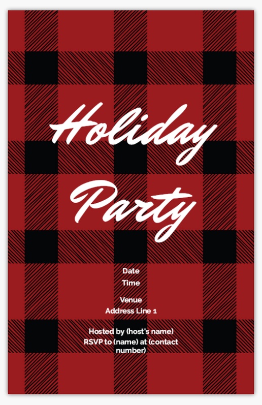 A 3 photo buffalo plaid red black design for Events