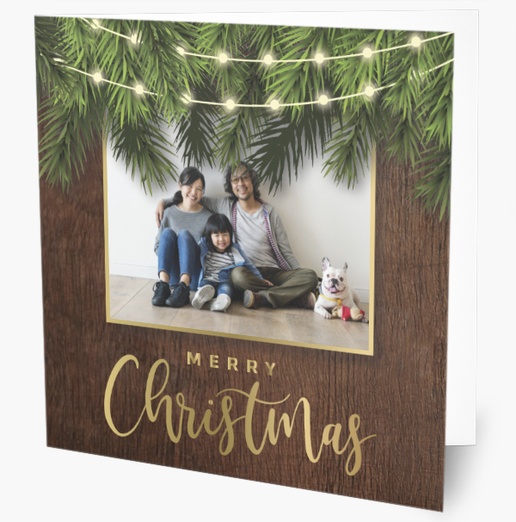 A greenery and lights 1 picture brown cream design for Christmas with 1 uploads
