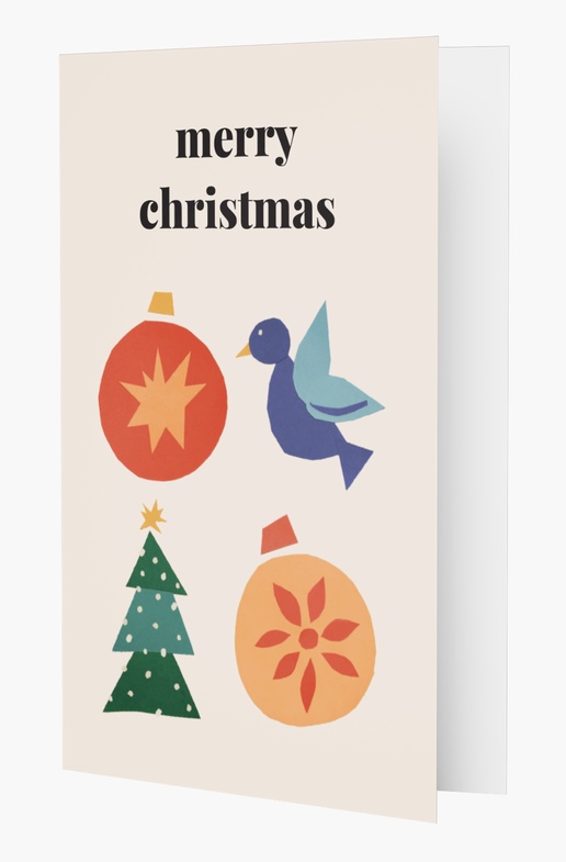 A symbols vertical white orange design for Christmas