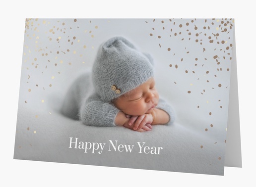 A new year confetti black gray design for Events with 1 uploads