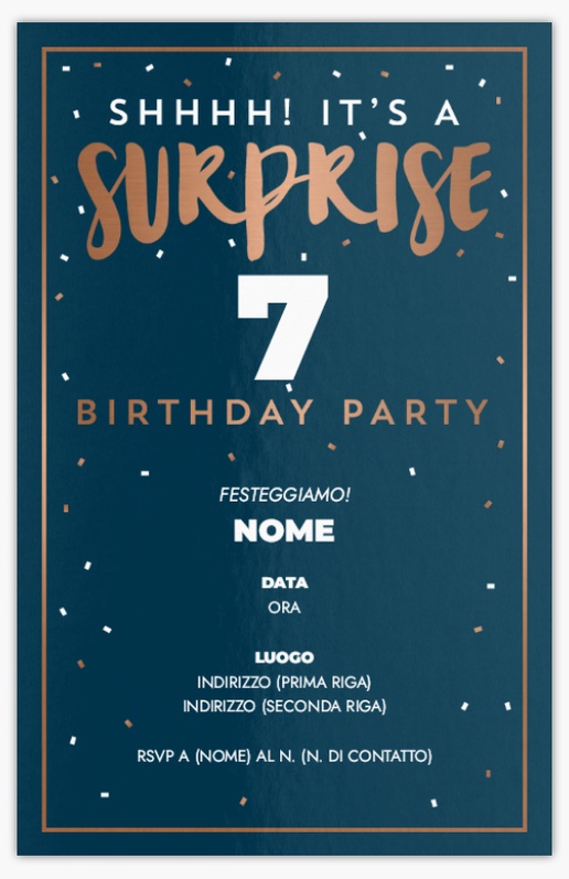Anteprima design per Inviti di compleanno per ragazzi, Piatto 18.2 x 11.7 cm
