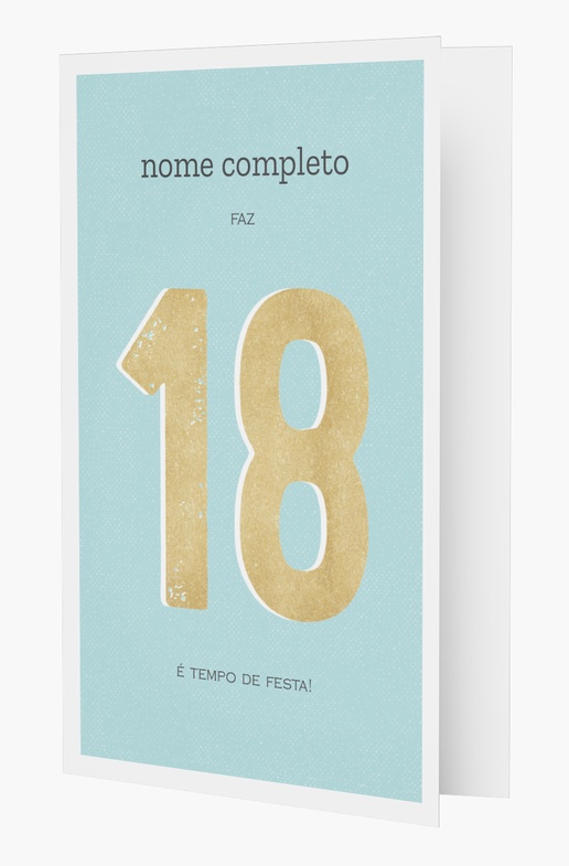 Pré-visualização do design de Convites de aniversário de adultos, Com dobra 18,2 x 11,7 cm