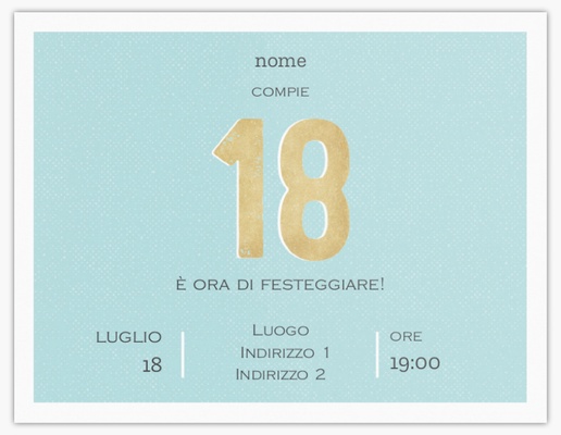 Anteprima design per Inviti di compleanno per adulti, Piatto 13,9 x 10,7 cm