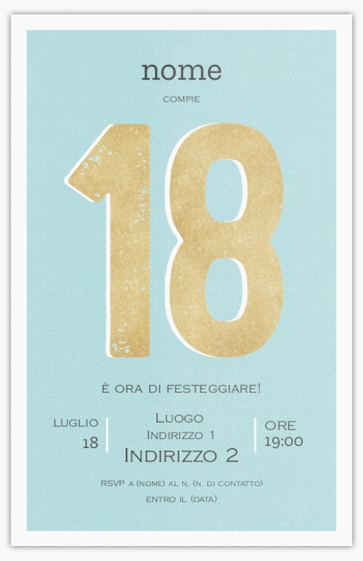 Anteprima design per Galleria di design: inviti e biglietti per compleanno speciale, Piatto 18.2 x 11.7 cm