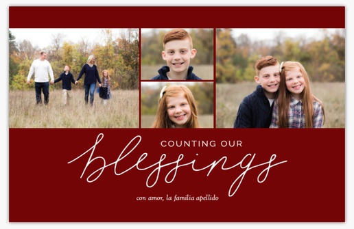 Un navidad tradicional familia diseño rojo rosa para Religiosas con 4 imágenes
