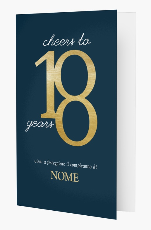 Anteprima design per Inviti di compleanno per adulti, Piegato 18.2 x 11.7 cm