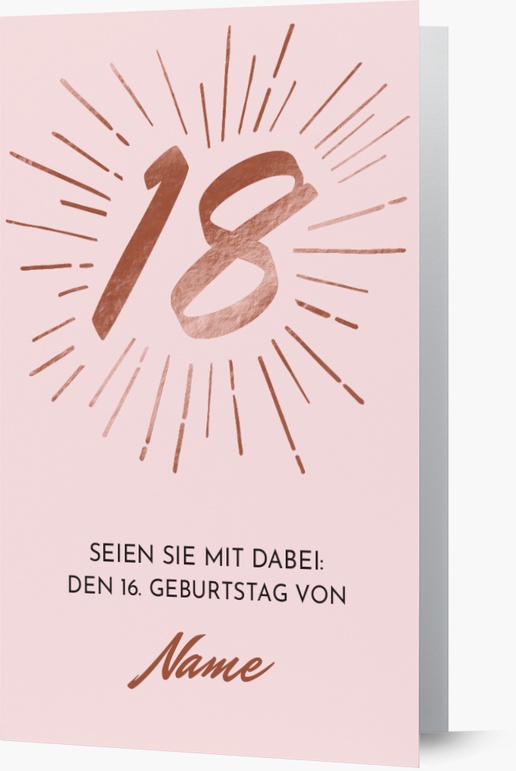 Designvorschau für Geburtstagseinladungen (Teenager), Klappformat 18.2 x 11.7 cm