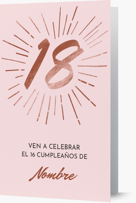 Vista previa del diseño de Invitaciones para cumpleaños de adultos, Plegada 18,2 x 11,7 cm
