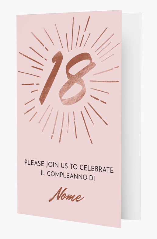Anteprima design per Inviti di compleanno per adulti, Piegato 18.2 x 11.7 cm