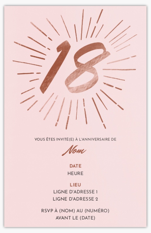 Aperçu du graphisme pour Galerie de modèles : faire-part et invitations pour anniversaire, Non pliées 21.6 x 13.9 cm