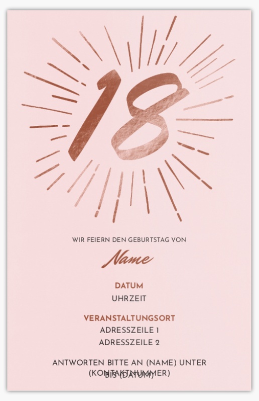Designvorschau für Geburtstagseinladungen (Erwachsene), Flach 21.6 x 13.9 cm