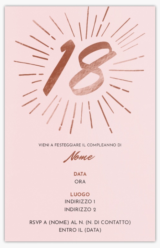 Anteprima design per Inviti di compleanno per adulti, Piatto 18.2 x 11.7 cm