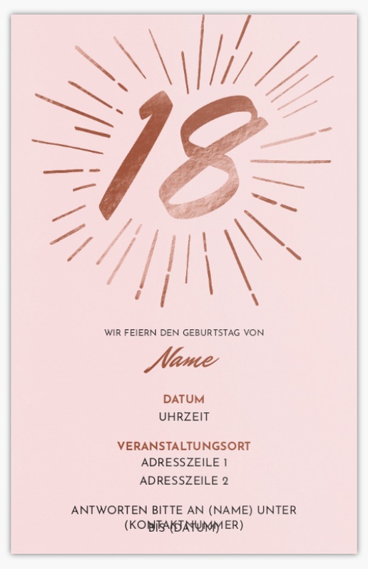 Designvorschau für Geburtstagseinladungen (Teenager), Flach 18.2 x 11.7 cm