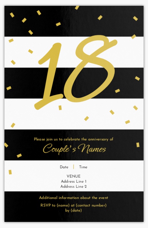 Design Preview for Design Gallery: Milestone Birthday Invitations & Announcements, Flat 18.2 x 11.7 cm