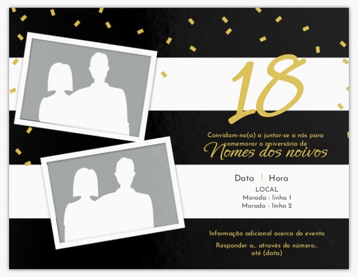 Pré-visualização do design de Convites de aniversário de adultos, Sem dobra 13,9 x 10,7 cm