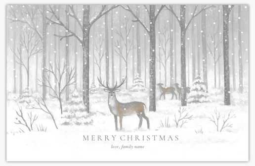 A sober reindeer white gray design for Christmas
