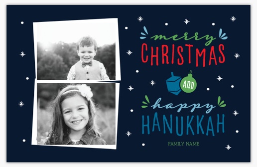 A photo christmas blue gray design for Christmas with 2 uploads