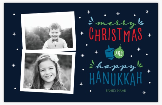 A photo christmas blue gray design for Traditional & Classic with 2 uploads