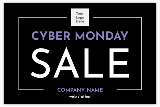 A sale cyber monday black gray design for Modern & Simple with 1 uploads
