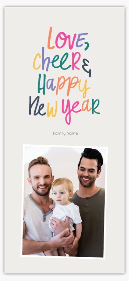 A 1 picture bright and bold gray pink design for New Year with 1 uploads