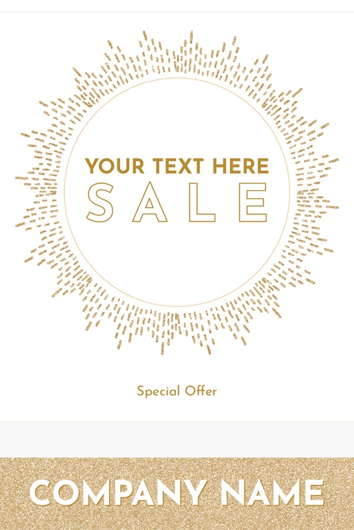 A seasonal new year sale white cream design for General Party