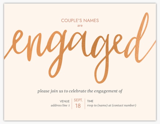 A gold typography elegant white orange design for Wedding
