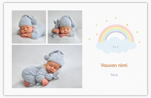 Mallin esikatselu Mallivalikoima: Sateenkaari Vauvakortti, 18.2 x 11.7 cm