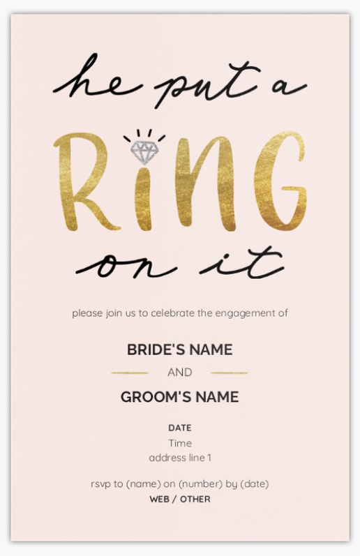 Design Preview for Design Gallery: Wedding Events Invitations & Announcements, Flat 18.2 x 11.7 cm