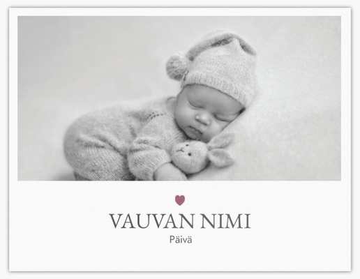 Mallin esikatselu Mallivalikoima: Sydämet Vauvakortti, 13,9 x 10,7 cm