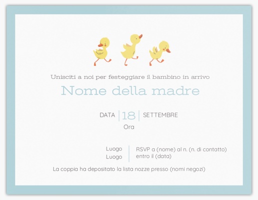 Anteprima design per Inviti per baby shower, 13,9 x 10,7 cm