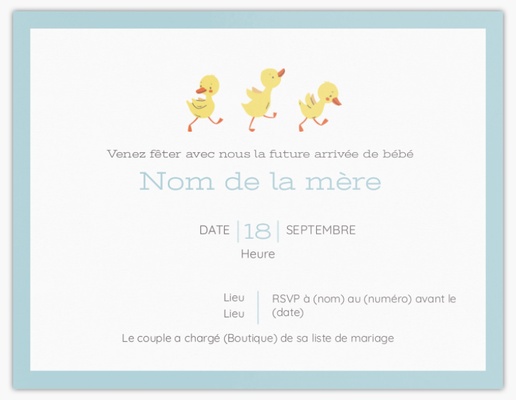 Aperçu du graphisme pour Galerie de modèles : cartons d’invitation baby shower pour animaux, 13,9 x 10,7 cm