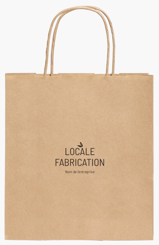 Aperçu du graphisme pour Galerie de modèles : sacs en papier kraft pour produits de la ferme, 190 x 80 x 210 mm