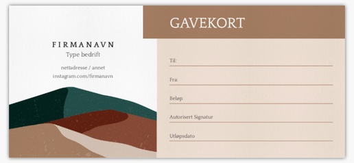 Forhåndsvisning av design for Designgalleri: Reise og overnatting Gavekort
